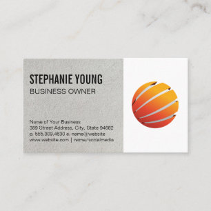 Orange Globe Corporate Logo Business Card