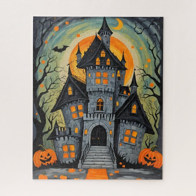 Orange Glow Castle Jigsaw Puzzle (Vertical)