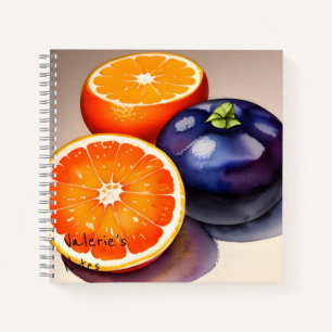 Orange Glow Watercolor Notebook