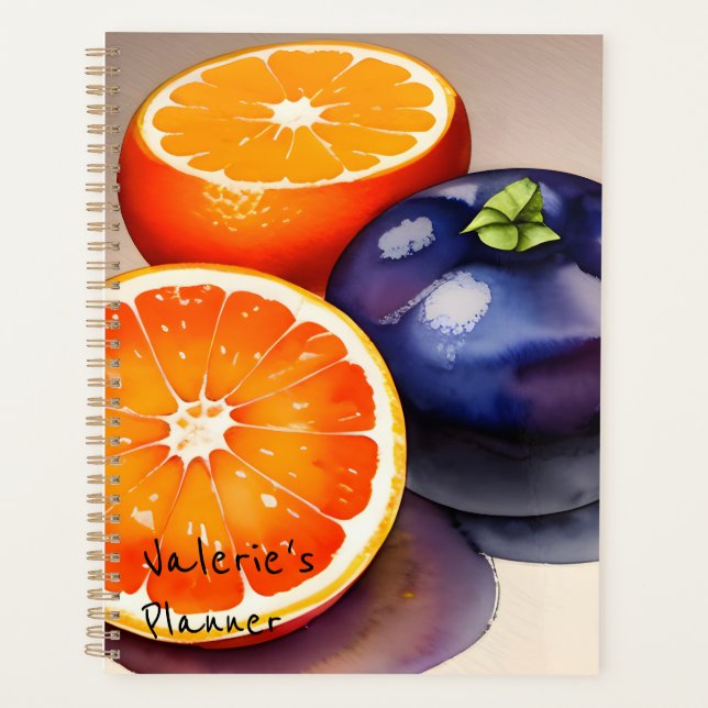 Orange Glow Watercolor Planner (Front)