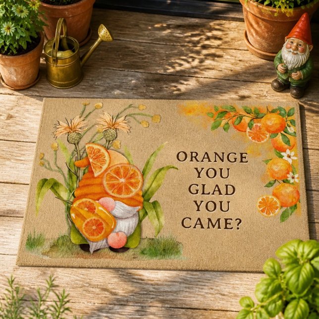 Orange Gnome Welcome Doormat (Creator Uploaded)