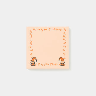 Orange Gnomes with Mushrooms Post it Notes