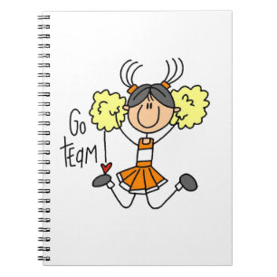 Orange Go Team Cheerleader Notebook