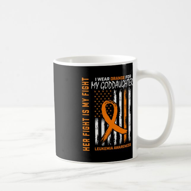 Orange Goddaughter Leukaemia Cancer Awareness Amer Coffee Mug (Right)