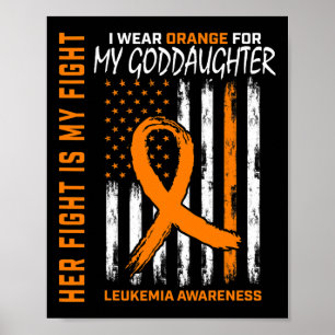 Orange Goddaughter Leukaemia Cancer Awareness Amer Poster