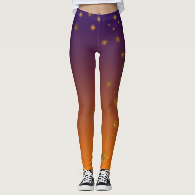 Orange Gold Custom Leggings (Front)