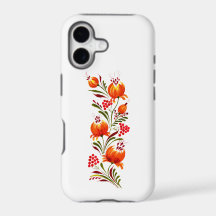 Orange & Gold Floral Folk Art Phone Case