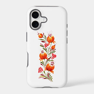 Orange & Gold Floral Folk Art Phone Case