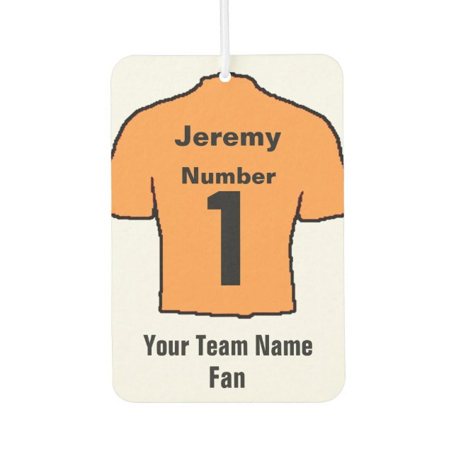 Orange Gold Shirts Fan Car Air Freshener (Front)