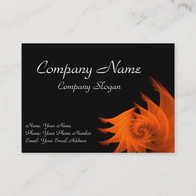 Orange Golden Ratio Business Card (Front)