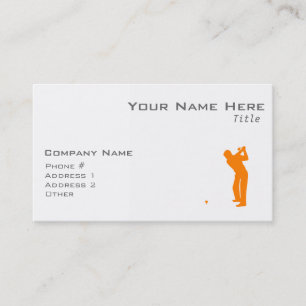 Orange Golf Business Card