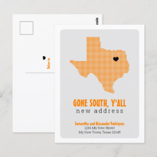 Orange Gone South, Y'all Moving Postcard