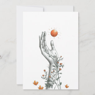 orange grad party invitation