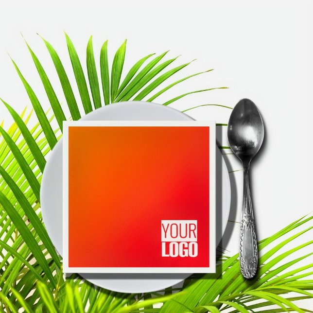 orange  gradient  add logo napkins (Creator Uploaded)