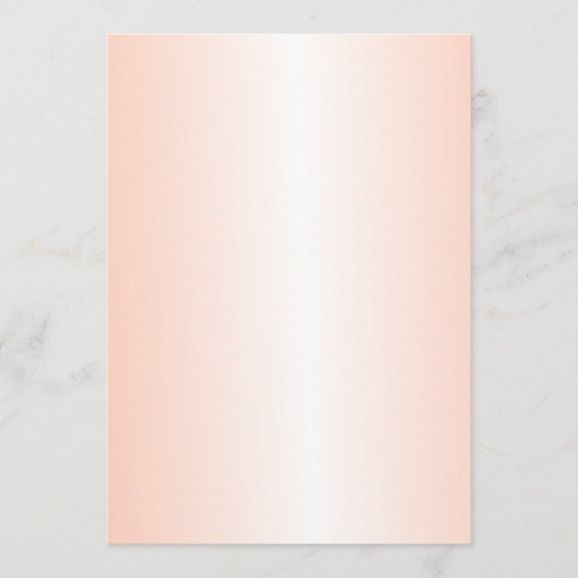 Orange Gradient Blank Wedding Fan Program Paper Programme (Front)