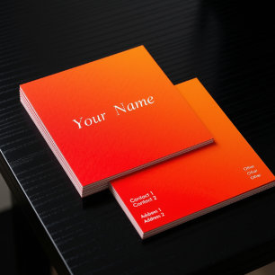 orange gradient business card