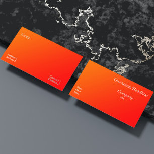 orange gradient business card
