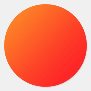 Orange gradient  classic round sticker