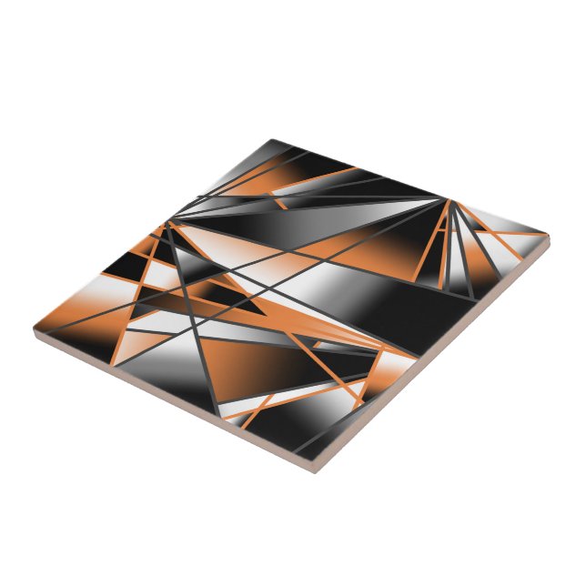 Orange Gradient Colour Fill Mechanical Design  Tile (Side)