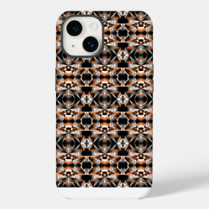 Orange Gradient Colour Fill Mechanical Drawing iPhone 14 Case