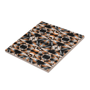 Orange Gradient Colour Fill Mechanical Drawing Tile