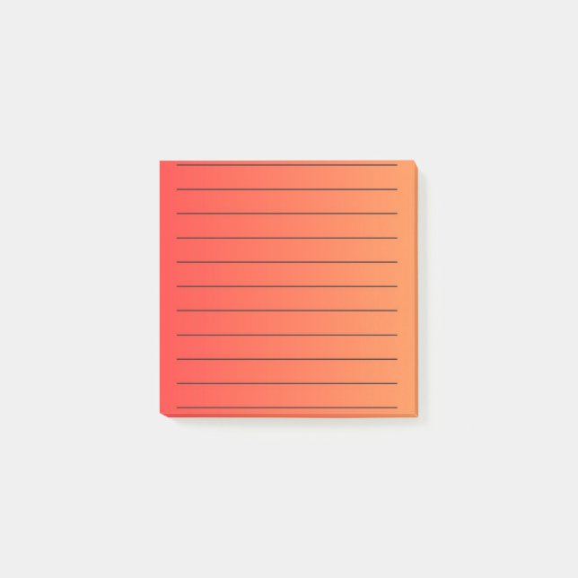 Orange Gradient Elegant Stationery Vibrant  Post-it Notes (Front)
