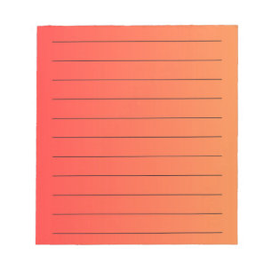 Orange Gradient Elegant & Vibrant Stationery Notepad