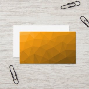 Orange gradient geometric mesh pattern business card