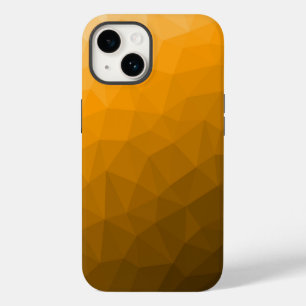 Orange gradient geometric mesh pattern iPhone 14 case