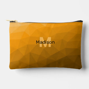Orange gradient geometric mesh pattern Monogram Accessory Pouch