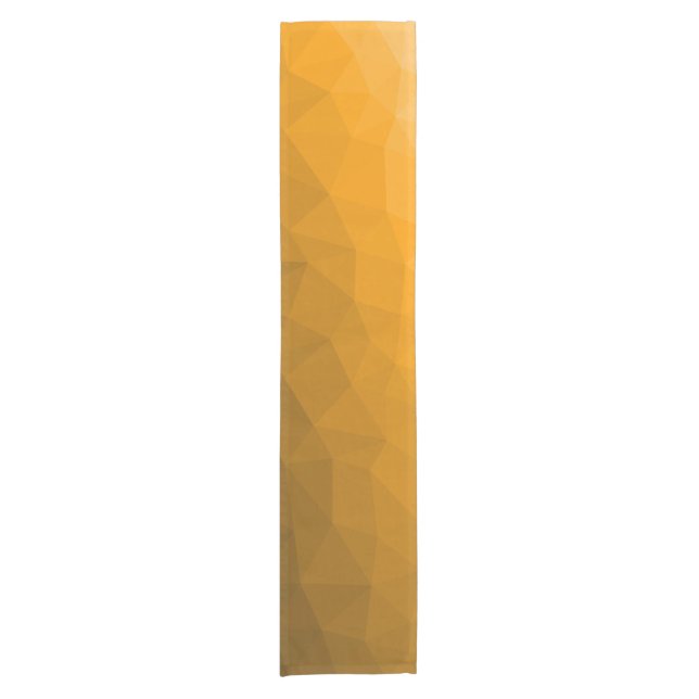 Orange gradient geometric mesh pattern short table runner (Front)