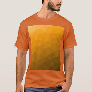 Orange gradient geometric mesh pattern T-Shirt