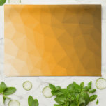 Orange gradient geometric mesh pattern tea towel<br><div class="desc">Orange gradient geometric mesh pattern. Triangle geometric mesh with light dark orange ombre gradient.</div>