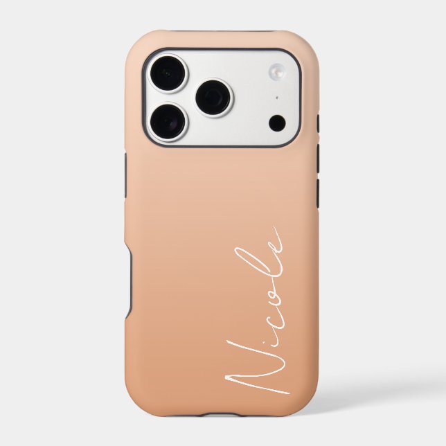 Orange Gradient Handwriting Script Personalised (Back)