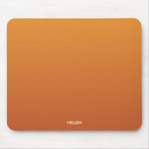Orange Gradient Ombre Personalised Mouse Mat
