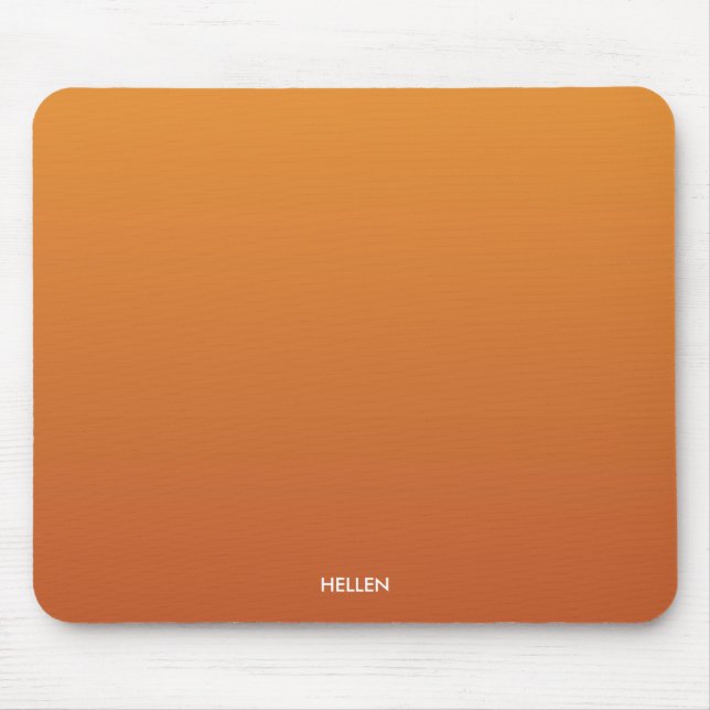 Orange Gradient Ombre Personalised Mouse Mat (Front)