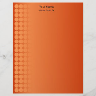 Orange gradient spots custom letterhead