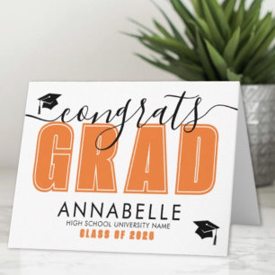 Orange Graduation Card