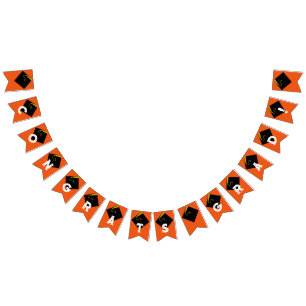 Orange Graduation Party Congrats Decoration Bunting
