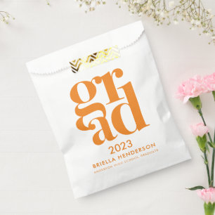 Orange Graduation Party Favour Bag
