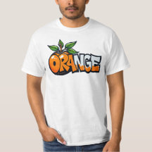 orange, graffiti, fruit, street art, urban