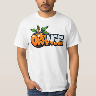 orange, graffiti, fruit, street art, urban T-Shirt