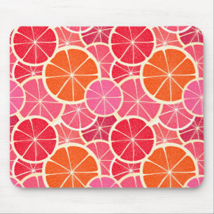Orange & Grapefruit Citrus Fruit Pattern Mouse Mat