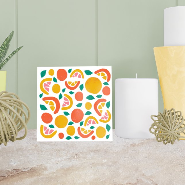 Orange Grapefruit Citrus Pattern Tile (Creator Uploaded)