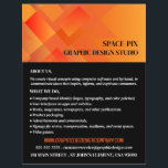Orange Graphic, Graphic Designer Advertising Flyer<br><div class="desc">Orange Graphic,  Graphic Designer Advertising Flyers By The Business Card Store.</div>