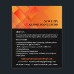 Orange Graphic, Graphic Designer Advertising Flyer<br><div class="desc">Orange Graphic,  Graphic Designer Advertising Flyers By The Business Card Store.</div>