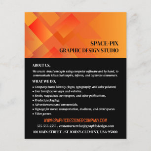 Orange Graphic, Graphic Designer Advertising Flyer