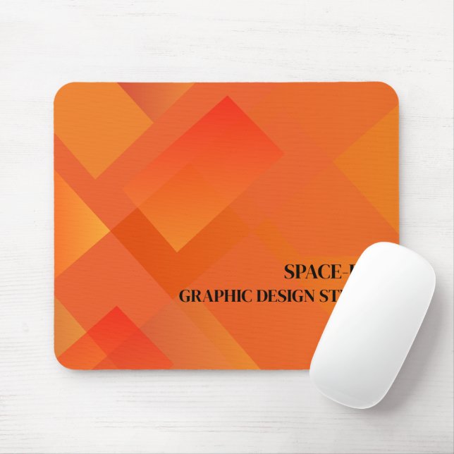 Orange Graphic, Graphic Designer Mouse Mat (With Mouse)