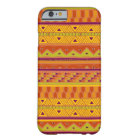 Orange Green Abstract Aztec Tribal Print Pattern
