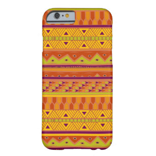 Orange Green Abstract Aztec Tribal Print Pattern Barely There iPhone 6 Case